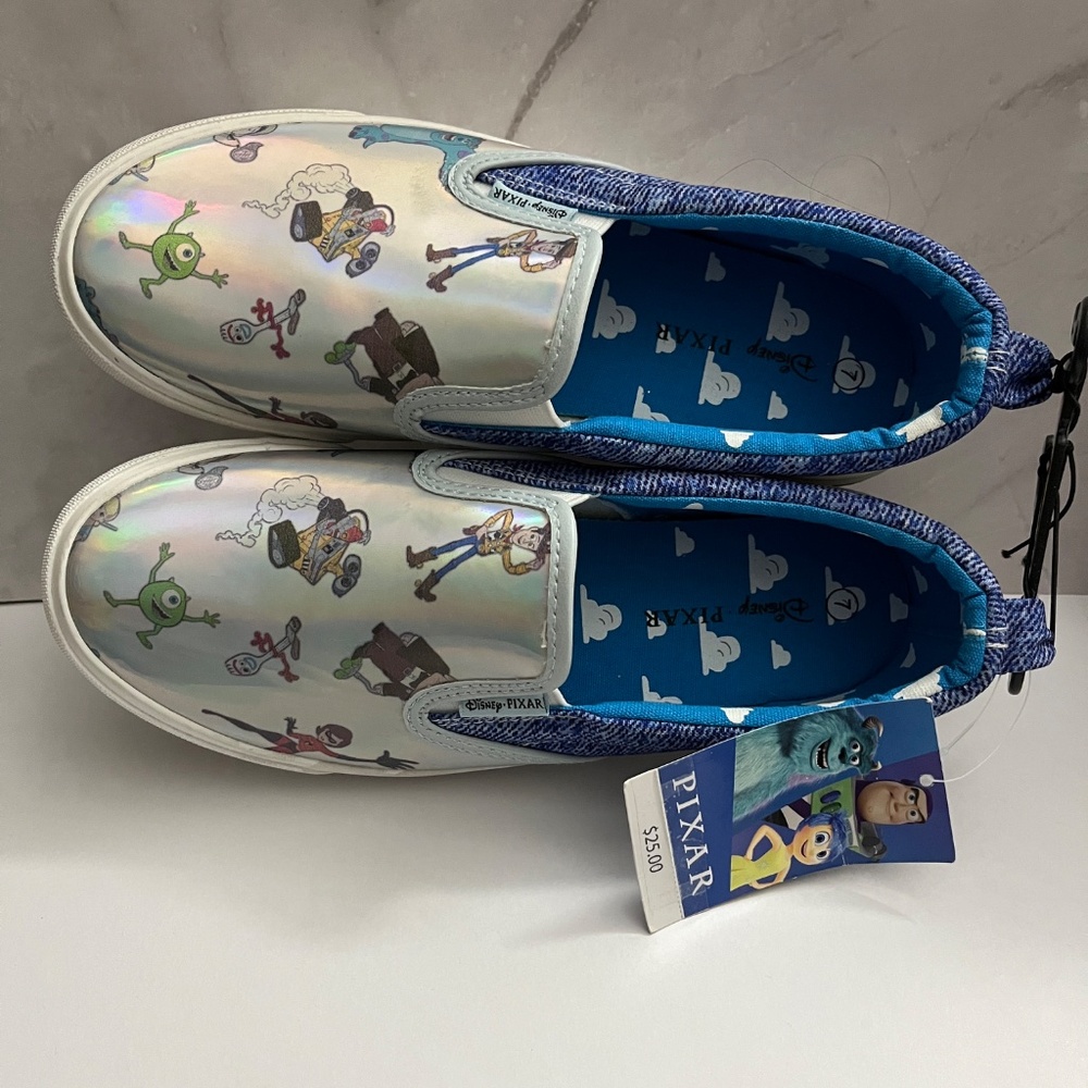 NWT Disney Pixar Women’s Slip-on Sneakers Size 7 - Picture 5 of 13